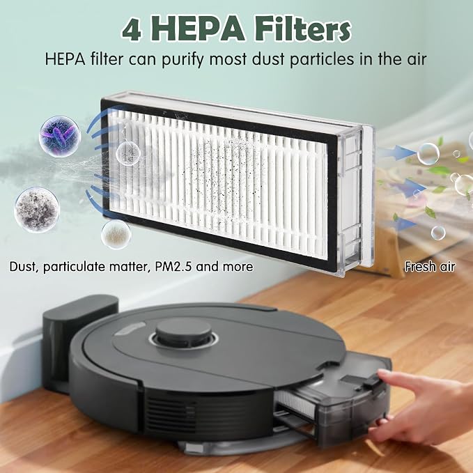Q5 Pro Accessories Kit Replacement Compatible with Q5 Pro / Q5 Pro+ / Q8 Max / Q8 Max+ Robot Vacuum, 1 Dual Main