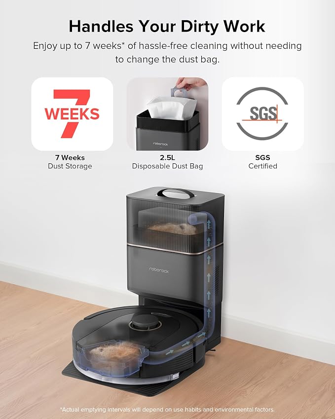 Q5 Pro+ Robot Vacuum and Mop, Self-Emptying, 5500 Pa Max Suction, DuoRoller Brush, Hands-Free Cleaning for up to 7 Weeks