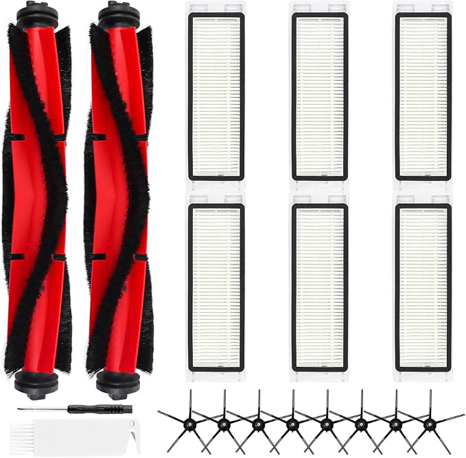 Q5 Replacement Accessories Kit Compatible with Q5 / Q5+ Plus(Not for Q5 Max / Q5 Pro) Robot Vacuum, 2 Main Brushes