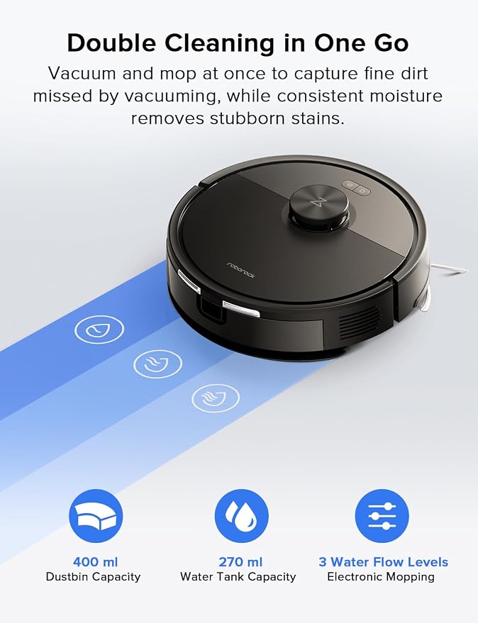 Q7 L5 Robot Vacuum and Mop Combo, 8,000Pa Suction, Upgraded from Q5 Pro, Dual Anti-Tangle System, LiDAR Navigation