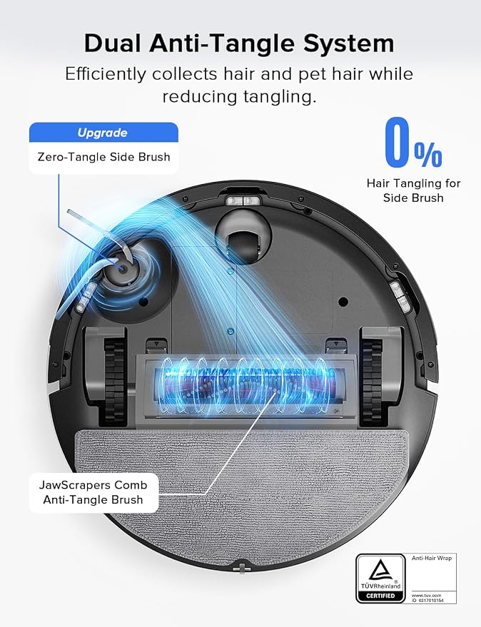 Q7 L5 Robot Vacuum and Mop Combo, 8,000Pa Suction, Upgraded from Q5 Pro, Dual Anti-Tangle System, LiDAR Navigation