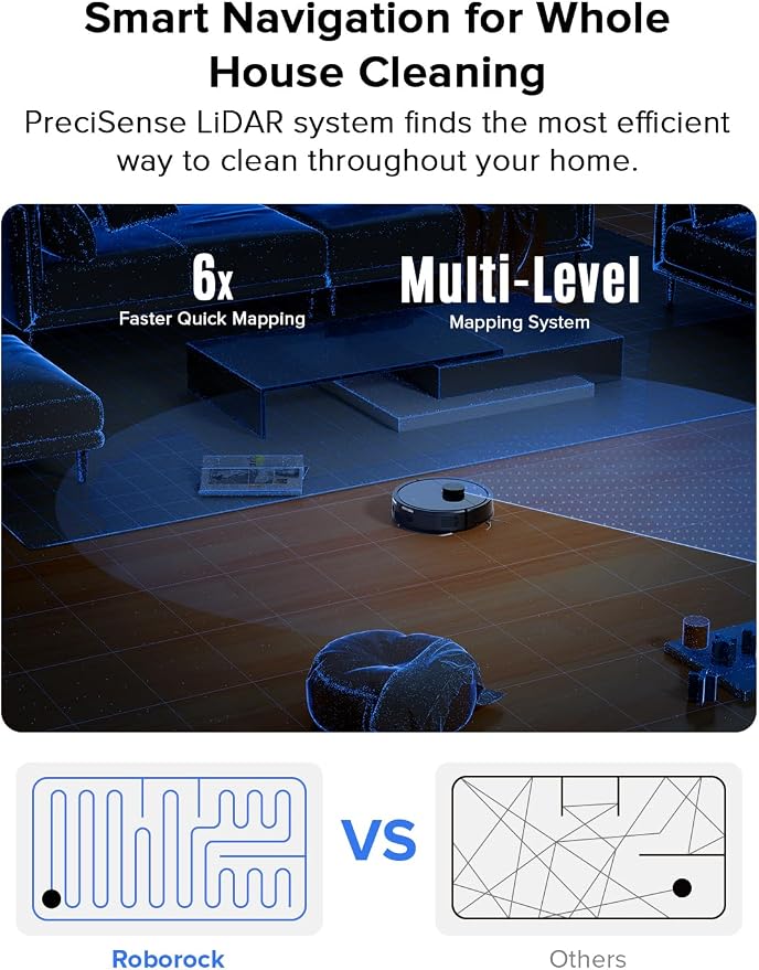 Q7 L5 Robot Vacuum and Mop Combo, 8,000Pa Suction, Upgraded from Q5 Pro, Dual Anti-Tangle System, LiDAR Navigation