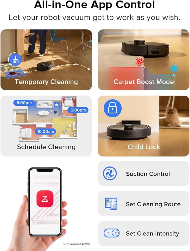 Q7 L5 Robot Vacuum and Mop Combo, 8,000Pa Suction, Upgraded from Q5 Pro, Dual Anti-Tangle System, LiDAR Navigation