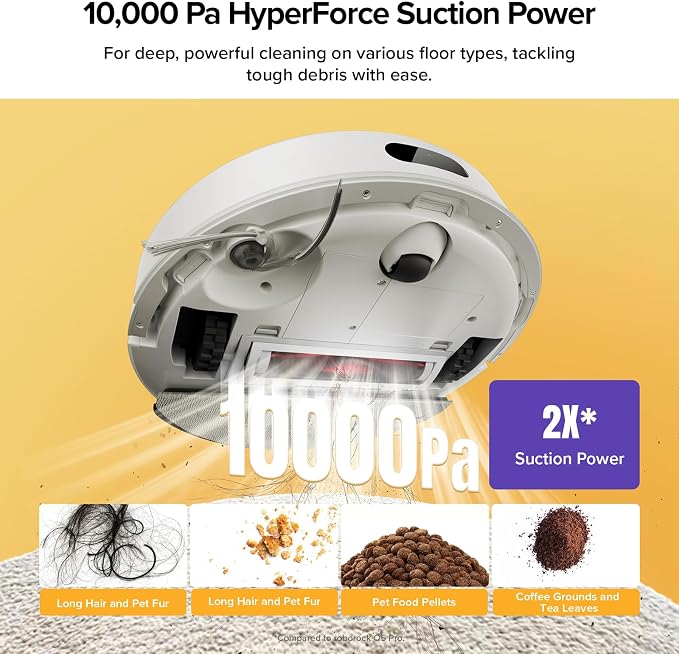 Q7 M5+ Robot Vacuum and Mop, Upgraded from Q5 Max+, Up to 7-9 Weeks Self-Empty, 10000Pa Suction, Dual Anti-Tangle System for