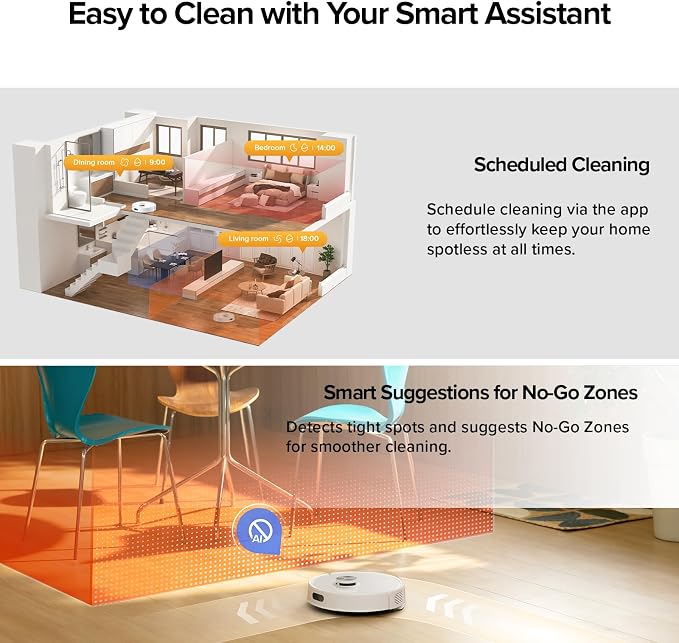Q7 M5+ Robot Vacuum and Mop, Upgraded from Q5 Max+, Up to 7-9 Weeks Self-Empty, 10000Pa Suction, Dual Anti-Tangle System for