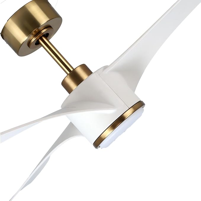 QL2314WH 60-Inch Edgewater Matte White Ceiling Fan with Light, DC Motor, 6-Speed Remote Control, 3-CCT Dimmable LED