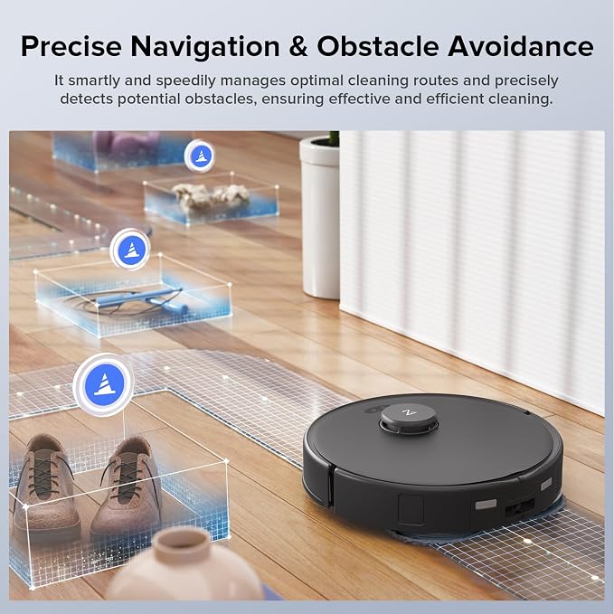 Qrevo Edge S5A Robot Vacuum and Mop, 18,500Pa, Zero-Tangling, DuoDivide Main Brush, FlexiArm Side Brush, Hot Water Mop