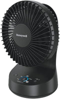 QuietSet 5 Oscillating Table Fan, Black – Personal and Small Room Fan with Quiet Operation and 5 Levels of Power and Sound