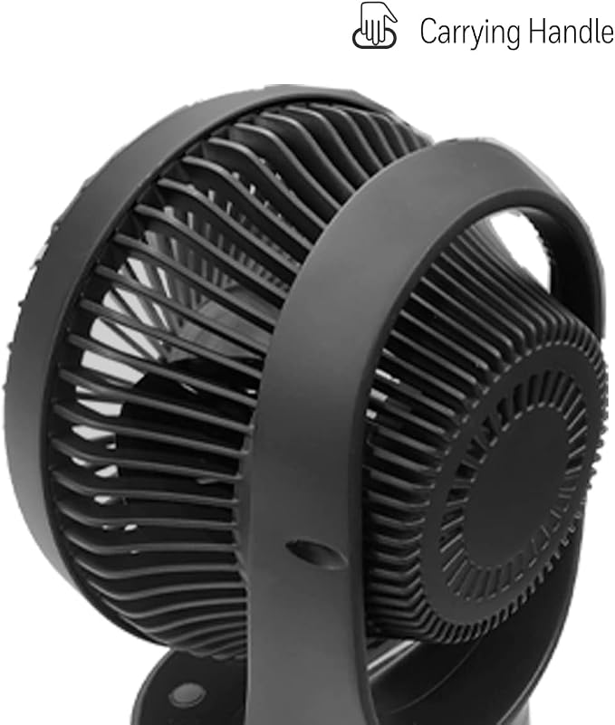 QuietSet 5 Oscillating Table Fan, Black – Personal and Small Room Fan with Quiet Operation and 5 Levels of Power and Sound