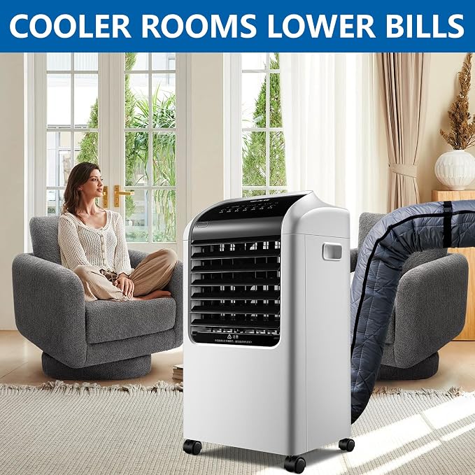 Quilting Air Conditioner Hose Cover, AC Insulated Hose Cover Wrap with 4 Adjustable Buckle Straps, Portable Air Conditioner