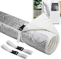 Quilting Air Conditioner Hose Cover, AC Insulated Hose Cover Wrap with 2 Adjustable Buckle Straps, Portable Air