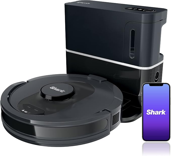 R-AV2501S HEPA Self-Empty Base, Bagless, 30-Day Capacity LIDAR Navigation Perfect for Pet Hair AI Robot Vacuum, Black