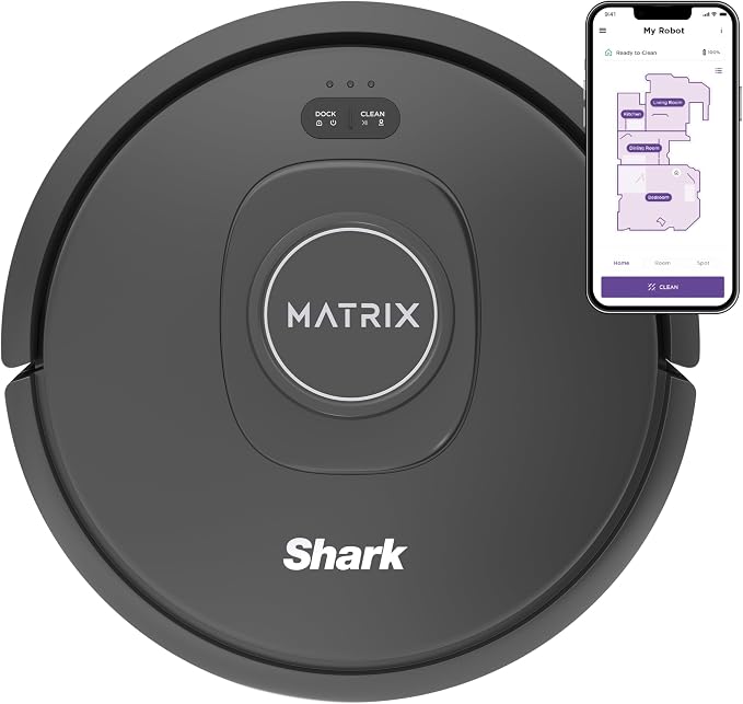 R-RV2310 Matrix Robot Vacuum for Carpets and Hardfloors with Self-Cleaning Brushroll and Precision Mapping - Certified