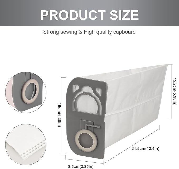 R25 Vacuum Bags Compatible with R25 Series R25S, R25D, R25P Upright Vacuums Cleaner - HEPA Replacement Bag - Part