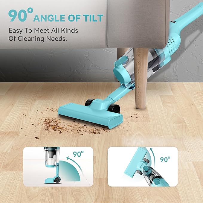 R6X Corded Stick Vacuum Cleaners for Home, 20Kpa Powerful Suction Stick Vacuum with 16Ft Cord, 2 in 1 Lightweight Vacuum