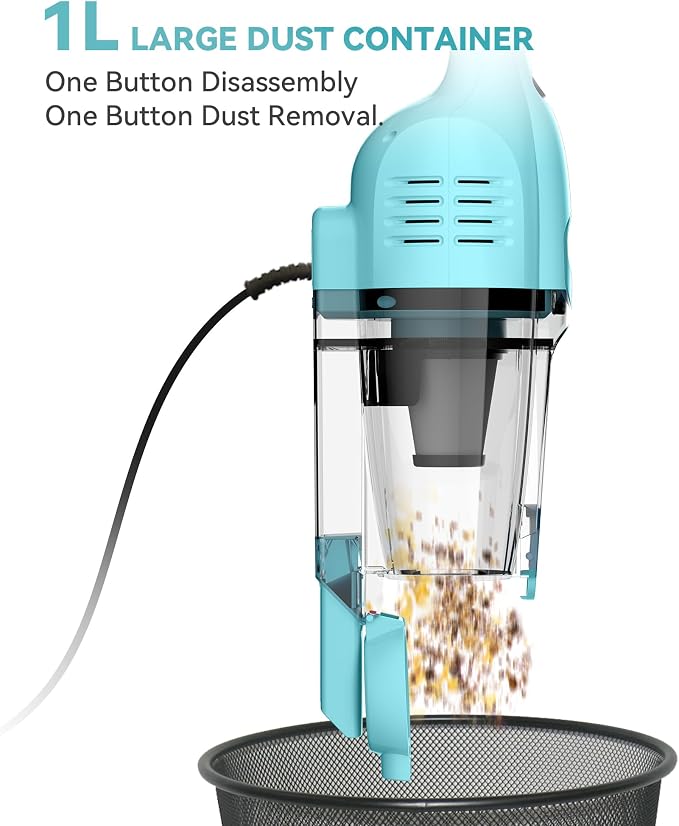 R6X Corded Stick Vacuum Cleaners for Home, 20Kpa Powerful Suction Stick Vacuum with 16Ft Cord, 2 in 1 Lightweight Vacuum