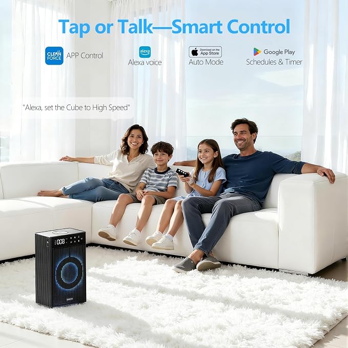 Rainbow Cube | World’s First 4-in-1 Space-saving Air Purifier with Bluetooth Speaker, alternate product view 6