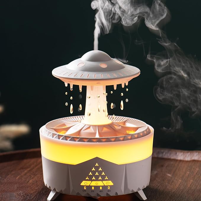 Raindrop Humidifier for Bedroom Large Room -Air Humidifiers and Aromatherapy Diffuser,Ultrasonic humidifier,Quiet humidifier