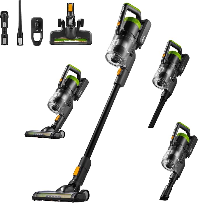 RapidClean Pro Cordless Vacuum Cleaner for Hard Floors, Lightweight Stick Vacuum LED Headlights, product image