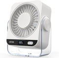 Rechargeable Desk Fan: Small Battery Operated Fan 5000mAh, 199 Speeds Digital Display, 120° Tilt Adjustable, 6.6" Quiet Table