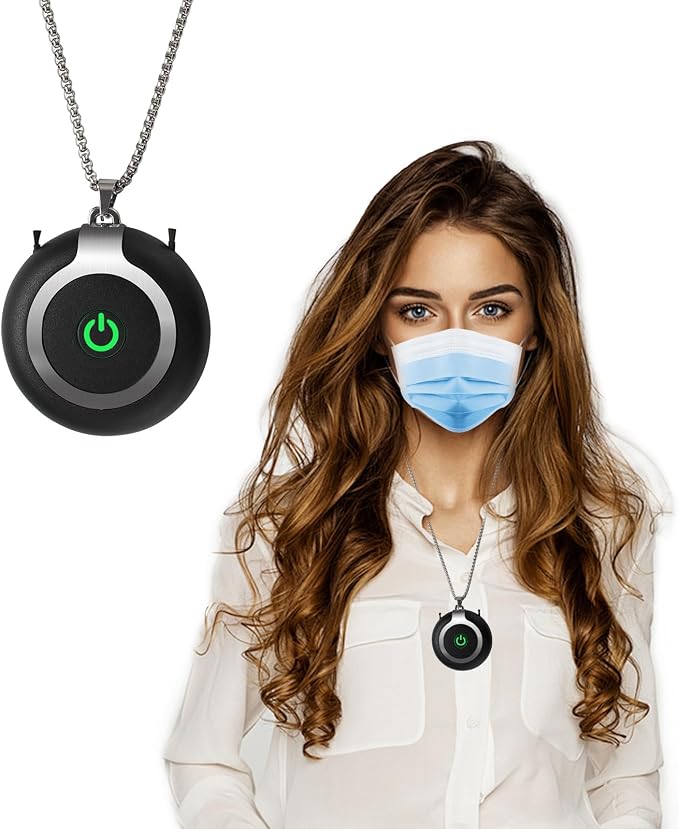 Rechargeable Ionizer Air Purifier, Wearable Air Purifier, Mini Necklace Air Purifier for Home, Kitchen, product image