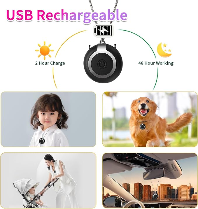 Rechargeable Ionizer Air Purifier, Wearable Air Purifier, Mini Necklace Air Purifier for Home, Kitchen, alternate product