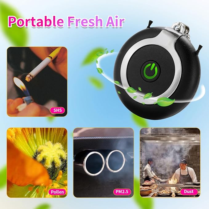 Rechargeable Ionizer Air Purifier, Wearable Air Purifier, Mini Necklace Air Purifier for Home, Kitchen, alternate product