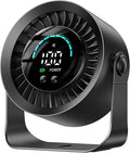 Rechargeable USB Desk Fan for Bedroom, 100 Speeds, 360° Rotation, Wall Mounted Design Small Portable Table Fan with LED