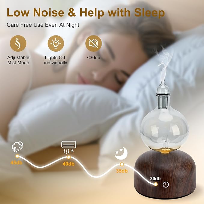 Rechargeable Waterless Essential Oil Diffuser, Aromatherapy Spray Glass Oil Diffuser, alternate product view 7