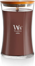 Redwood Holiday Candle Gifts for Women and Men, 21.5 oz Large Hourglass Candle with Crackling Wick, product image