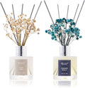 Reed Diffuser 3.38 oz (100ml) 2pk,Clean Linen/Cashmere Vanilla Scented Reed Diffuser Set,Reed Diffuser & Oil Diffuser Sticks
