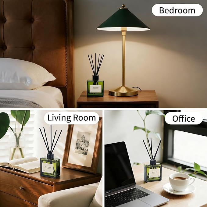 Reed Diffuser, 4 oz Earthy Sandalwood Scent Diffuser with 7 Sticks, Long Lasting Reed diffusers for Home, alternate product