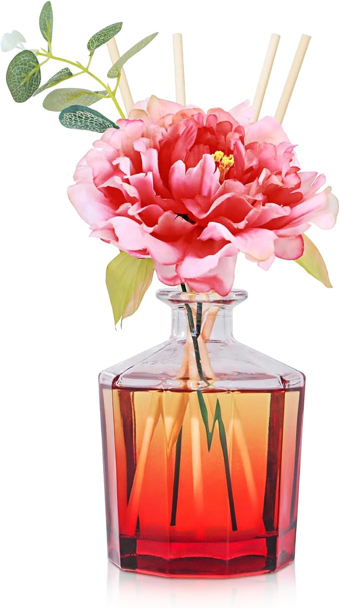 Reed Diffuser, 8.5 Oz(250ml) Jasmine Lily Bathroom Diffuser with 10 Sticks, alternate product view 3