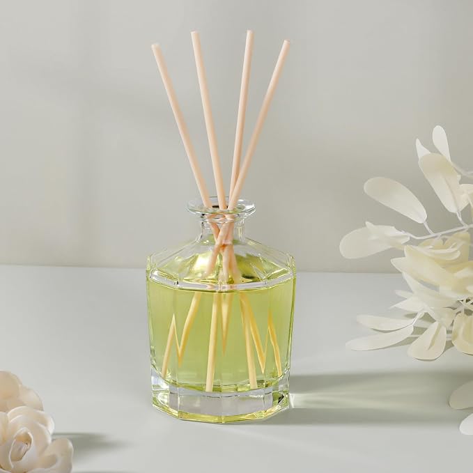 Reed Diffuser, 8.5 Oz(250ml)Jasmine & White Tea Bathroom Diffuser with 10 Sticks, alternate product view 3