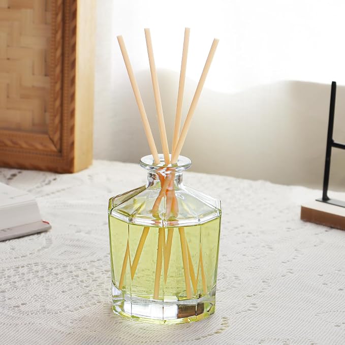 Reed Diffuser, 8.5 Oz(250ml)Jasmine & White Tea Bathroom Diffuser with 10 Sticks, alternate product view 4