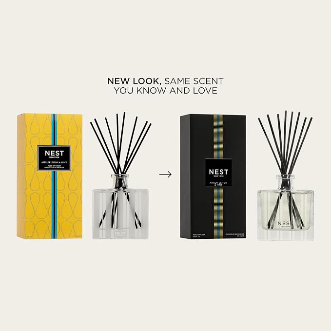 Reed Diffuser, Amalfi Lemon & Mint - 5.9 fl oz - Fragrance for Up to 90 Days - Reusable, Refillable Glass Holder, alternate