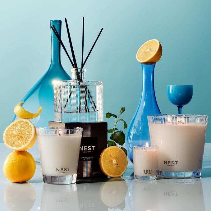 Reed Diffuser, Amalfi Lemon & Mint - 5.9 fl oz - Fragrance for Up to 90 Days - Reusable, Refillable Glass Holder, alternate