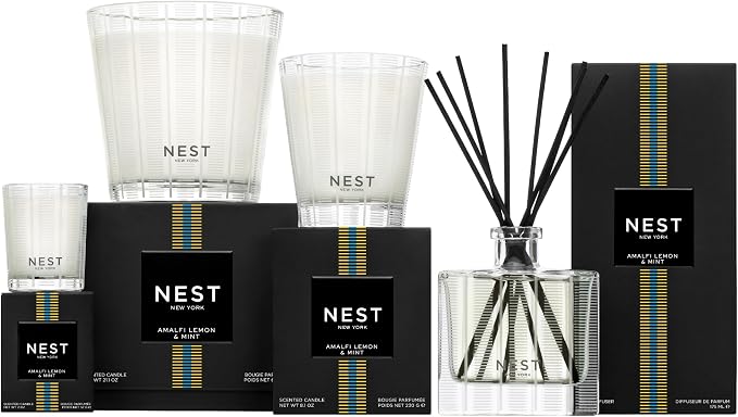 Reed Diffuser, Amalfi Lemon & Mint - 5.9 fl oz - Fragrance for Up to 90 Days - Reusable, Refillable Glass Holder, alternate