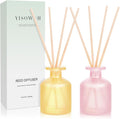 Reed Diffuser - BlackBerry Pineapple & Ebony Rose 3.38oz (100ml) 2 Packs Essential Oil Reed Diffuser Set with 16 Sticks