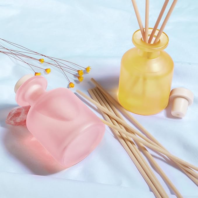 Reed Diffuser - BlackBerry Pineapple & Ebony Rose 3.38oz (100ml) 2 Packs Essential Oil Reed Diffuser Set with 16 Sticks