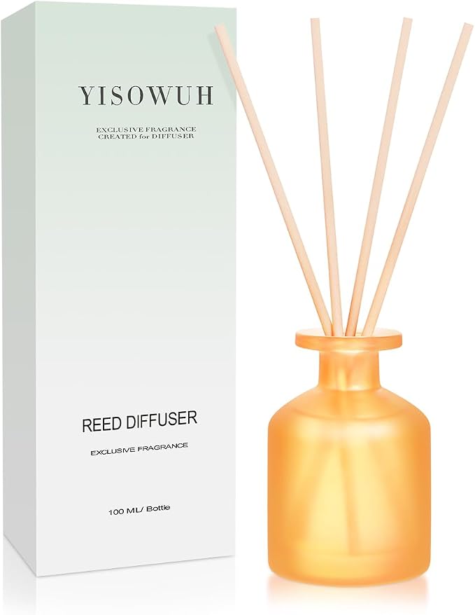 Reed Diffuser - Citrus 3.38oz (100ml) 1 Pack Essential Oil Reed Diffuser Set with 8 Sticks, Long Lasting Fragrance for Home