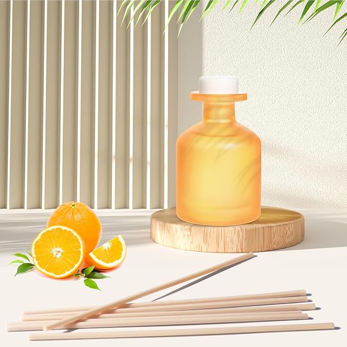Reed Diffuser - Citrus 3.38oz (100ml) 1 Pack Essential Oil Reed Diffuser Set with 8 Sticks, Long Lasting Fragrance for Home