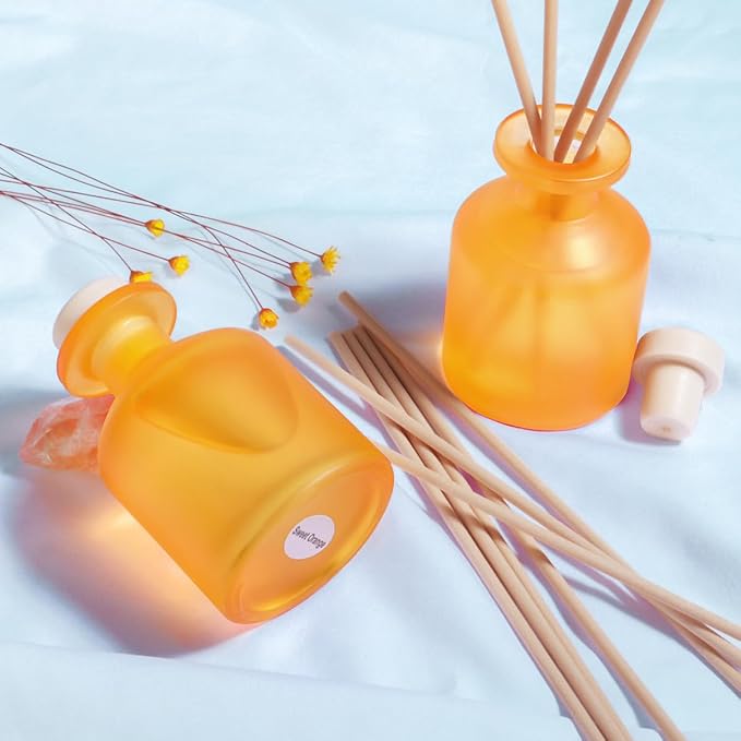 Reed Diffuser - Citrus 3.38oz (100ml) 2 Pack Essential Oil Reed Diffuser Set with 8 Sticks, Long Lasting Fragrance for Home