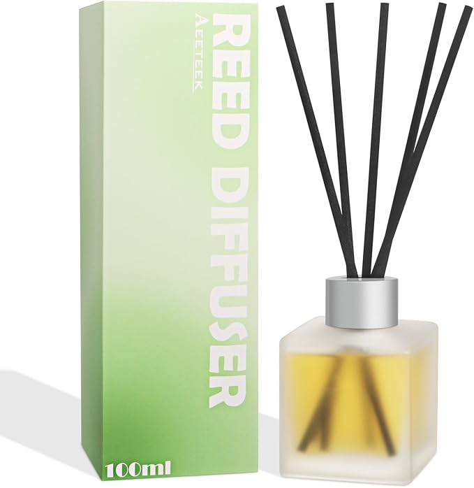 Reed Diffuser, Citrus & Orange Scented Oils Home Fragrance, 3.4fl oz(100ml) Long Lasting Fruity Air Freshener, product image