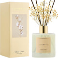 Reed Diffuser - Clean Linen 17 Fl.oz Reed Diffuser with 8 Sticks Scented Diffuser with Preserved Flowers for Bathroom Home