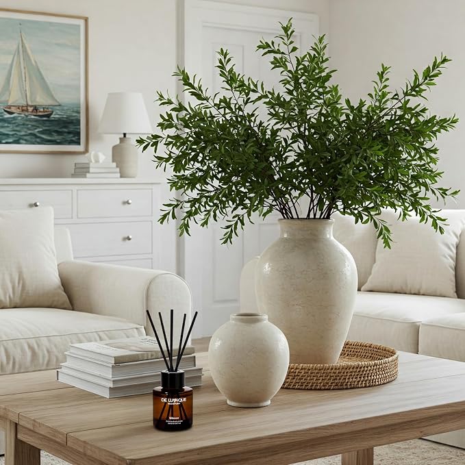Reed Diffuser for Bathroom – Bathroom Diffuser with Sticks, Salty Ozonic & Orchid Scent, Long-Lasting Aroma, Premium