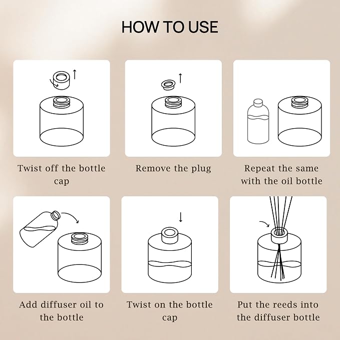 Reed Diffuser for Home & Bathroom | Long-Lasting Scent Sticks Set | Oil Stick Diffuser | Bathroom Scent - Room Fragrance No.
