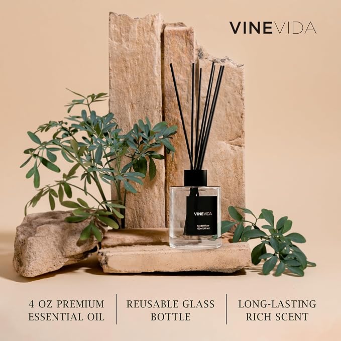 Reed Diffuser for Home & Bathroom | Long-Lasting Scent Sticks Set | Oil Stick Diffuser | Bathroom Scent - Room Fragrance No.