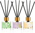 Reed Diffuser Gift Set of 3, 50ml Home Fragrance Diffuser with 15 Reeds Sticks | Flameless Lily & Jasmine/Lavender/Fresh