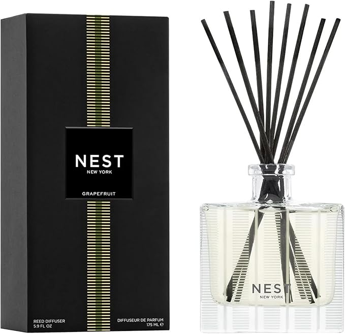 Reed Diffuser, Grapefruit - 5.9 fl oz - Fragrance for Up to 90 Days - Reusable, Refillable Glass Holder, product image